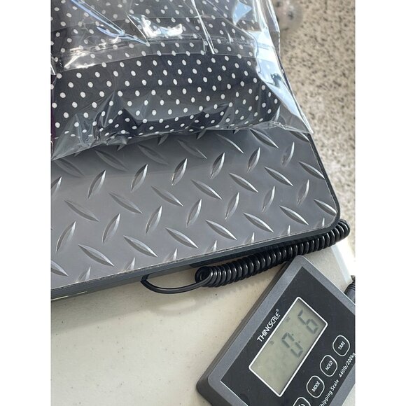 MICHAEL Michael Kors Blouse Size Large Polka Dot 3/4 Sleeve Top Navy Blue White - Picture 7 of 7